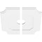 Ekena Millwork Locke Architectural Grade PVC Ceiling Medallion, 18"OD x 3"ID x 10 3/4"C x 1"P, Two-Piece CMP18LE2-03000 - alternate 4